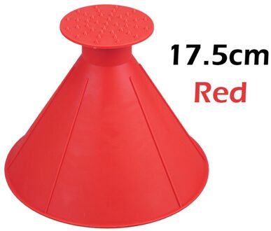 Vodool Auto Magic Sneeuw Schop Schraper Winter Outdoor Voorruit Ijskrabber Schop Kegel Vormige Trechter Sneeuw Remover Gereedschap Zwart 17.5cm rood