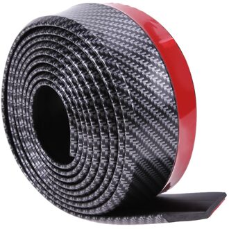 Vodool Zachte Koolstofvezel Auto Rubberen Bumper Strip Buiten Bumper Front Lip 60/65Mm Breedte 2.5M Lengte auto Bumper Strip Auto Styling L 2.5M W 6CM