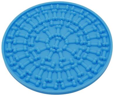 Voeden Lick Mat Hond Feeder Kom Voor Bad Afleiding Grooming In Douche Bad Sink Speelgoed Huisdier Wassen Hond accessoires Blauw