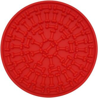 Voeden Lick Mat Hond Feeder Kom Voor Bad Afleiding Grooming In Douche Bad Sink Speelgoed Huisdier Wassen Hond accessoires Rood