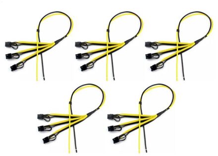 Voeding Kabel 6 + 2 Pin Card Lijn 1 Naar 3 6Pin + 2Pin Adapter Kabel 12AWG + 18AWG splitter Draad Voor Mijnwerker Btc stijl 1