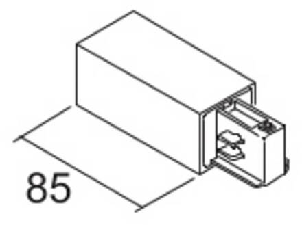 Voeding links LKM DALI, wit, 3-fasen, kunststof