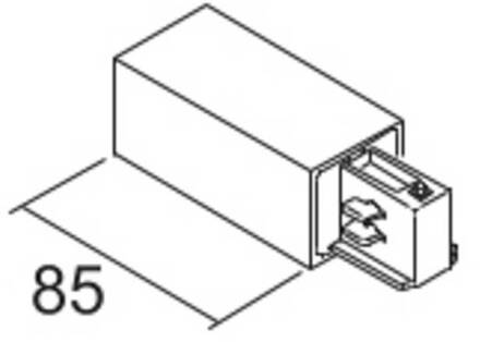 Voeding rechts LKM DALI, wit, 3-fasen kunststof