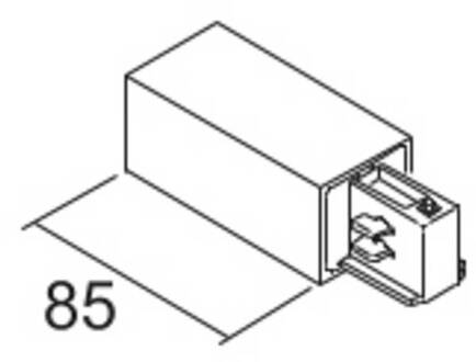 Voeding rechts LKM DALI, zwart, 3-fasen