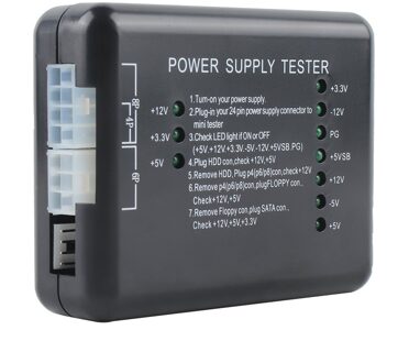 Voeding Tester Checker Led 20/24 Pin Voor Psu Atx Sata Hdd Tester Checker Meter Meten Voor Pc Compute onleny