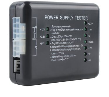 Voeding Tester Checker Led 20/24 Pin Voor Psu Atx Sata Hdd Tester Checker Meter Meten Voor Pc Compute