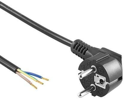 Voedingskabel - Priso Kob - 220V - 3 Aderig - 1.5 Meter - Zwart