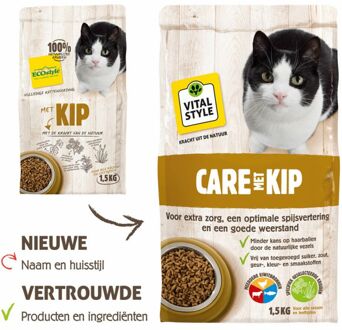 Voedingssupplement VitaalCompleet KIP kattenvoeding 1,5kg