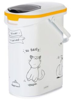 Voedsecontainer Kat 10 L Wit