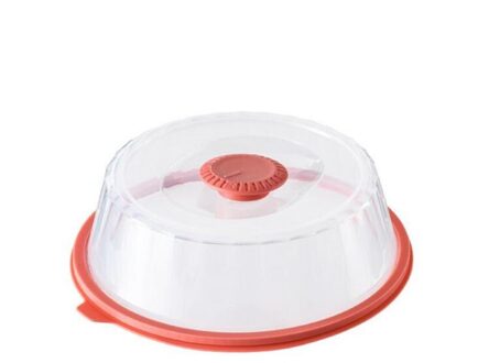 Voedsel Behoud Lade Herbruikbare Opslag Container Plaat Cover Magnetron Verwarming Splash-Proof Cover Keuken Voedsel Sealer Cover rood