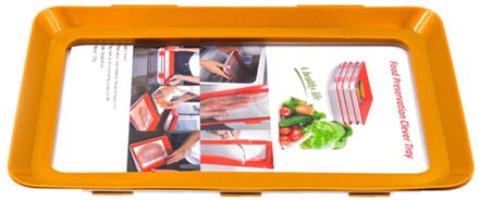 Voedsel Behoud Lade Voedsel Opslag Platen Houden Verse Spacer Koelkast Voor Huishoudelijke Keuken Benodigdheden Oranje
