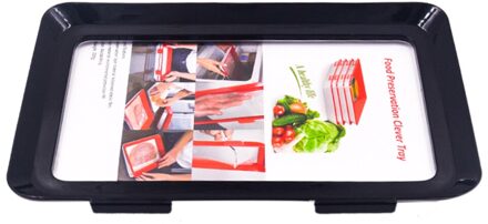 Voedsel Behoud Lade Voedsel Opslag Platen Houden Verse Spacer Koelkast Voor Huishoudelijke Keuken Benodigdheden zwart