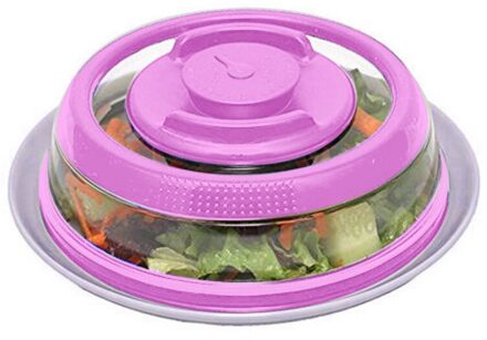 Voedsel Conta Kichen Tool Vacuüm Voedsel Deksel Sealer Vacuüm Verse Voedsel Sealer Cover Keuken Instant Warmte Weerstand Deksel Darm roze