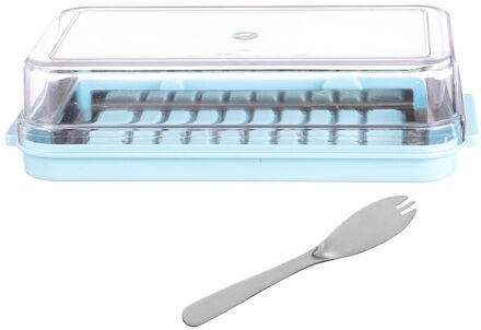 Voedsel Container Boter Scherper Boter Cutter Thuis Servies Opbergdoos blauw