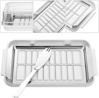 Voedsel Container Boter Scherper Boter Cutter Thuis Servies Opbergdoos wit