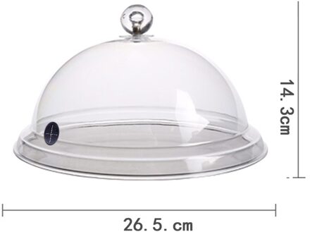 Voedsel Cover Cap Plastic Roken Zetgroep Cloche Deksel Dome Cover 8 10 12 Inch Accessoire Voor Roker Gun Borden Kommen 10duim