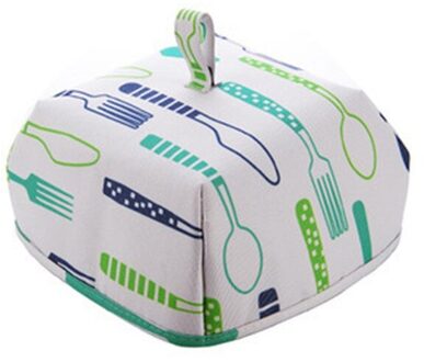 Voedsel Covers Warm Houden Groente Cover Opvouwbare Aluminiumfolie Cover Gerechten Isolatie Keuken Voedsel Cover Netten Keuken Accessoires S blauw