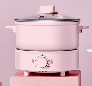 Voedsel Fornuis Elektrische Soep Fornuis Split Pot Non-stick Pan 220 V 2.5l 750 W Mini Kookpot verwarming Kookpan Sous Vide Fornuis Roze