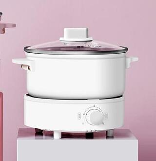 Voedsel Fornuis Elektrische Soep Fornuis Split Pot Non-stick Pan 220 V 2.5l 750 W Mini Kookpot verwarming Kookpan Sous Vide Fornuis wit