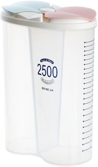 Voedsel Opslag Containers Met Deksels Verzegeld Opbergdoos Scherper Granen Voedsel Opslagtank Keuken Opslag Flessen Potten 2 rooster 2500ml