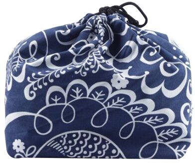 Voedsel Opslag Lunch Tas Picknick Thermisch Geïsoleerd Bento Pouch Japanse Stijl Doek School Gedrukt Kantoor Trekkoord Cooler Travel 1