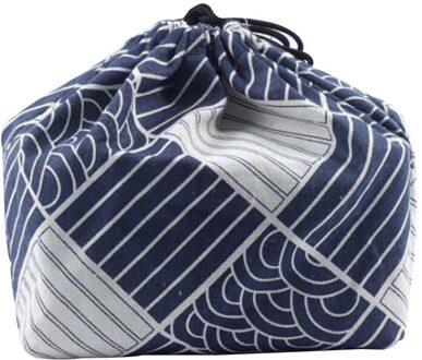 Voedsel Opslag Lunch Tas Picknick Thermisch Geïsoleerd Bento Pouch Japanse Stijl Doek School Gedrukt Kantoor Trekkoord Cooler Travel 2