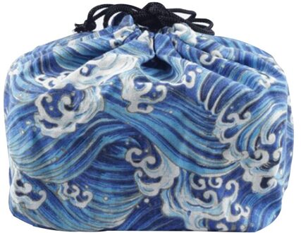 Voedsel Opslag Lunch Tas Picknick Thermisch Geïsoleerd Bento Pouch Japanse Stijl Doek School Gedrukt Kantoor Trekkoord Cooler Travel 3