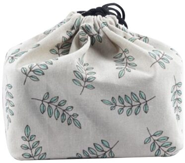 Voedsel Opslag Lunch Tas Picknick Thermisch Geïsoleerd Bento Pouch Japanse Stijl Doek School Gedrukt Kantoor Trekkoord Cooler Travel 6