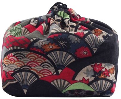 Voedsel Opslag Lunch Tas Picknick Thermisch Geïsoleerd Bento Pouch Japanse Stijl Doek School Gedrukt Kantoor Trekkoord Cooler Travel 7