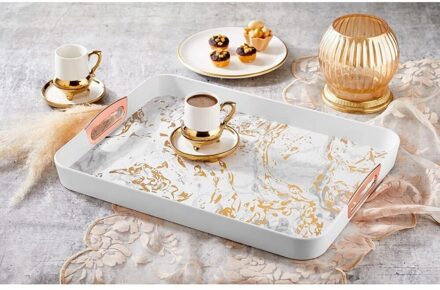 Voedsel Presentatie Lade Opslag Keuken Hotel Accessoires Gereedschap Rechthoekige Gedrukt Lade Voedsel Serveerschaal Thee Board Vrouwen WHİTE