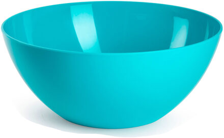 Voedsel serveerschaal - saladeschaal - D26 x H12 cm - kunststof - blauw - 3500 ml