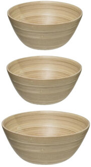 voedsel/serveerschalen set - Bamboe - D25/D17 cm