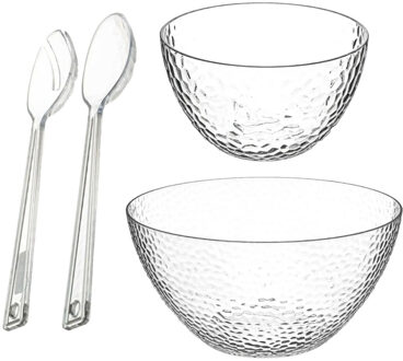 voedsel/serveerschalen set - Kunststof - D25/D13 cm