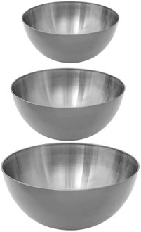 voedsel/serveerschalen set - RVS - D24/D19/D13 cm
