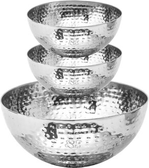 voedsel/serveerschalen set - RVS - D29/D13 cm