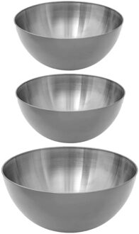 voedsel/serveerschalen set - RVS - D29/D13 cm