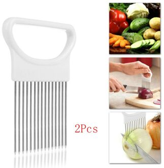Voedsel Slice Assistent Houder Snijden Gadgets Keuken Gebruiksvoorwerp Rvs 10 Gaffel Antislip Handvat Groente Rack Vlees Slicer
