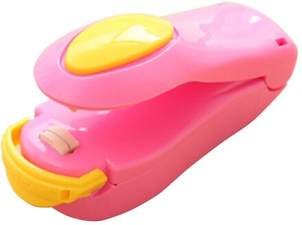 Voedsel Warmte Sealer Draagbare Hand Te Drukken Plastic Pakket Tas Mini Sluitmachine Resealer Voor Voedsel Snack Keuken Gadgets Roze
