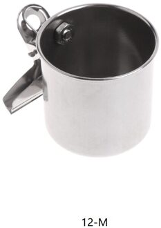 Voedsel Water Voeden Vogel Dubbele Kopjes Met Clip Rvs Papegaaienkooi Stand K3NA 12-M