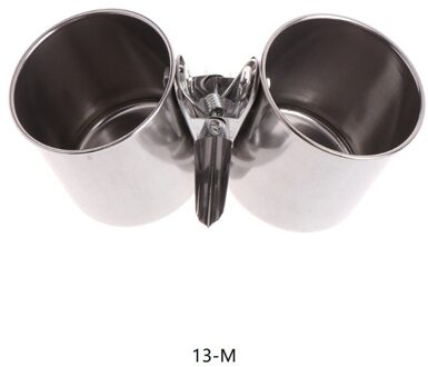 Voedsel Water Voeden Vogel Dubbele Kopjes Met Clip Rvs Papegaaienkooi Stand K3NA 13-M