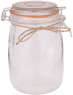 Voedsel Weckpotten / inmaakpotten - 1000 ml - 10 x 17 cm - met beugelsluiting