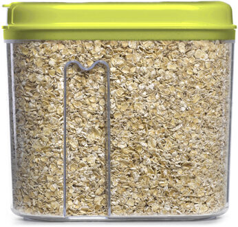 Voedselcontainer strooibus - groen - 1000 ml - kunststof - 15 x 8 x 14 cm - voorraadpot