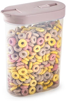 Voedselcontainer strooibus - lichtroze - inhoud 1 liter - kunststof - 15 x 7 x 19 cm