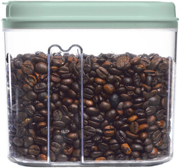 Voedselcontainer strooibus - mintgroen - 1000 ml - kunststof - 15 x 8 x 14 cm - voorraadpot