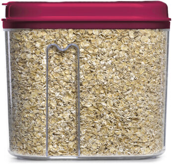 Voedselcontainer strooibus - roze - 1000 ml - kunststof - 15 x 8 x 14 cm - voorraadpot