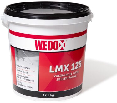 Voegmortel Wedox LMX 125 Sierbestrating 12.5Kg Steengrijs Wedox