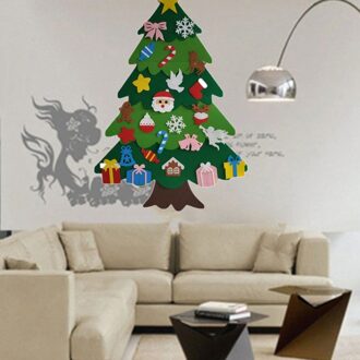 Voelde Kerstboom Voor Kids 3.2Ft Diy Kerstboom Met Peuters 25Pcs Ornamenten Voor Kinderen Xmas Opknoping hom