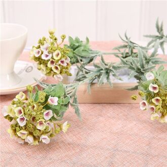 Voelen kunstmatige bloemknop bloem simulatie plant geurige zoete alyssum sneeuwbal thuis bruiloft bloem muur DIY decoratie wit