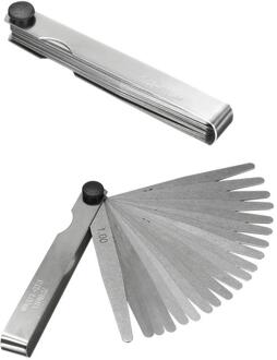 Voeler dikte Gauge 1 Set 20 Blades 0.02-1.00MM Metric Voelermaat Voor Klaring Metingen Metalen verwerking tool