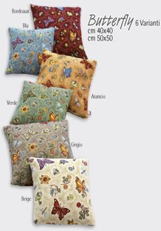 Voering Meubels Vlinder 40X40 Oranje